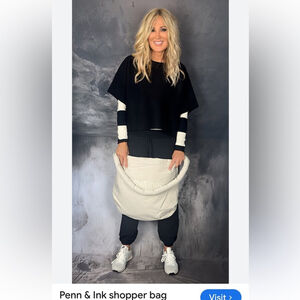 PENN & INK NEW YORK Beige Shoulder Bag NWT